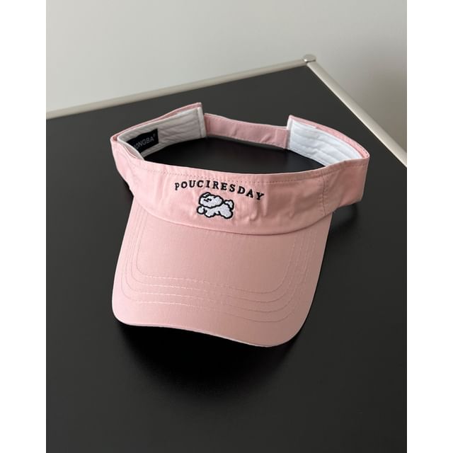 Embroidered Visor Sun Dog