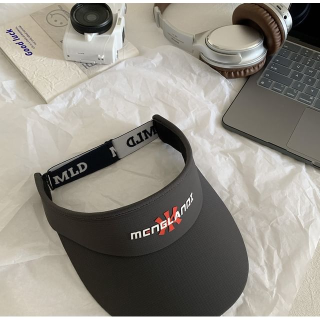 Visor Embroidered Lettering Sun