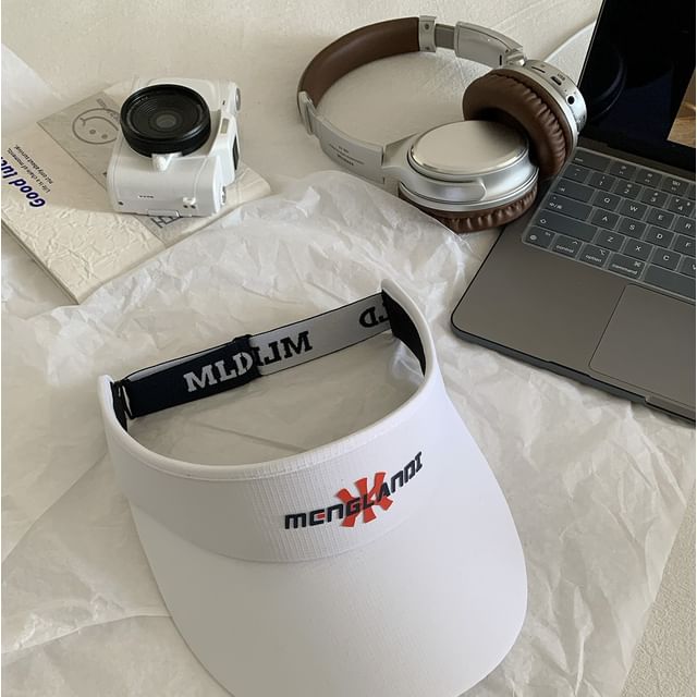 Visor Embroidered Lettering Sun