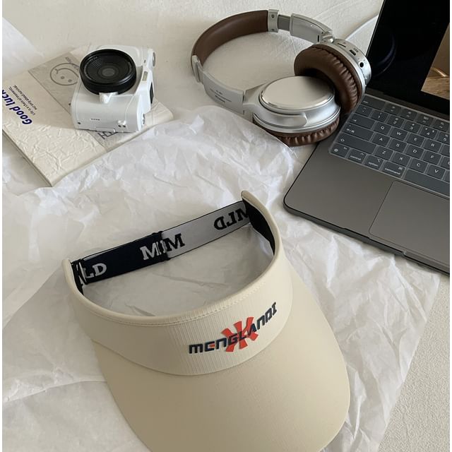 Visor Embroidered Lettering Sun