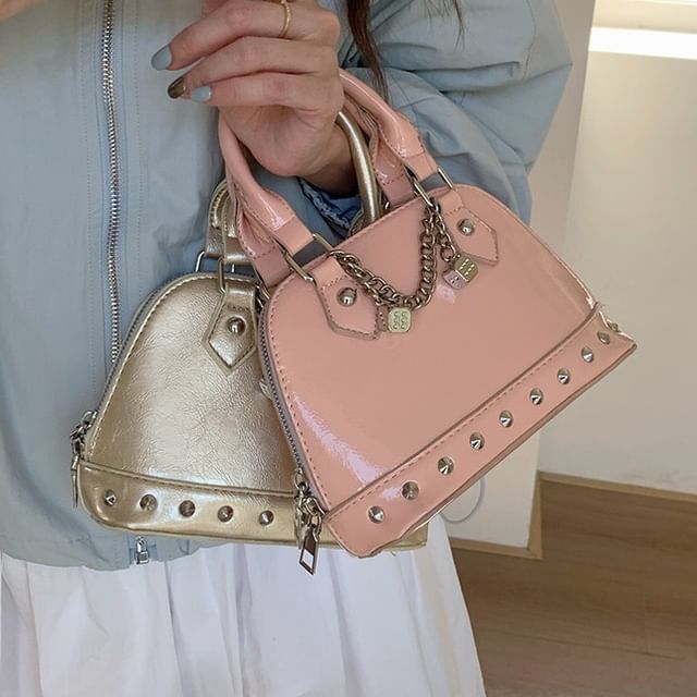 Studded Bag Faux Leather Crossbody