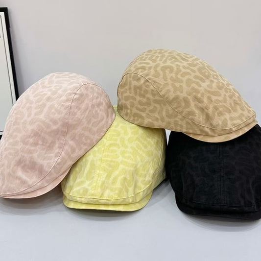 Print Flat Cap Leopard