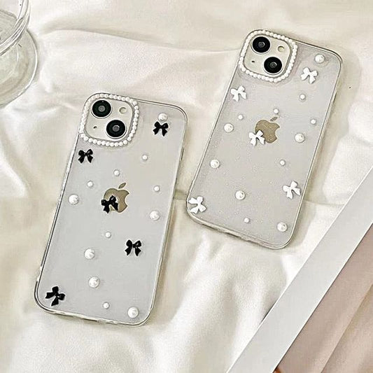 Pearl Faux Bow iPhone Case