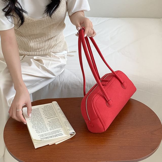 Bag Leather Plain Shoulder Faux