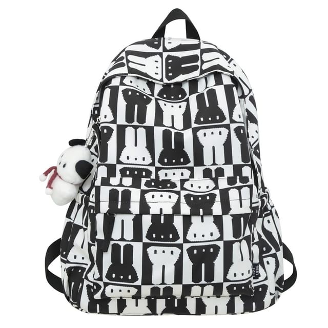 Backpack Rabbit Multi-Pocket Print