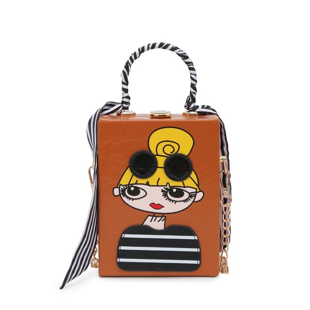 Cartoon Crossbody Bag Chain Print Strap