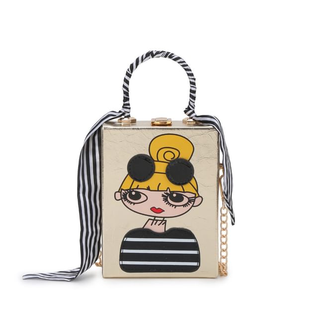 Cartoon Crossbody Bag Chain Print Strap