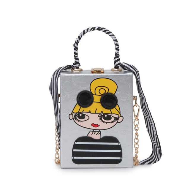 Cartoon Crossbody Bag Chain Print Strap