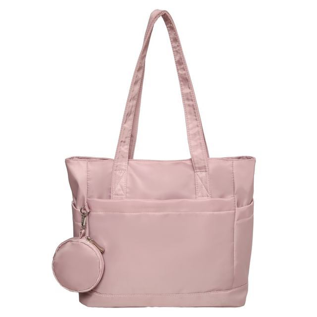 Tote + Bag Plain Purse Set: Coin