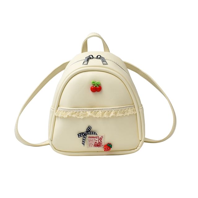 Backpack Lace Leather Applique Trim Faux