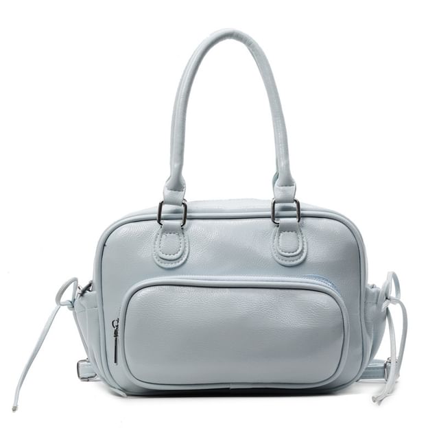 Leather Multi-Pocket Backpack Multi-Way Faux