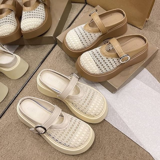 Mary Platform Cutout Jane Mules