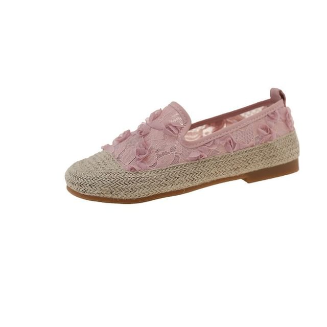 Mesh Floral Slip-Ons Espadrille