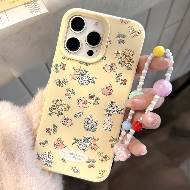 Bead / Strap Rabbit Phone Set Case Print