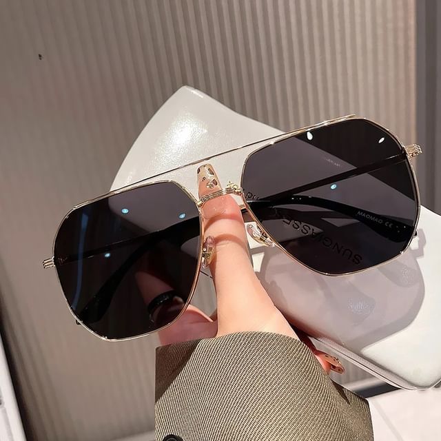 Case Sunglasses Double Cloth Metal / Frame Cleaning Polished Bridge Set Pouch