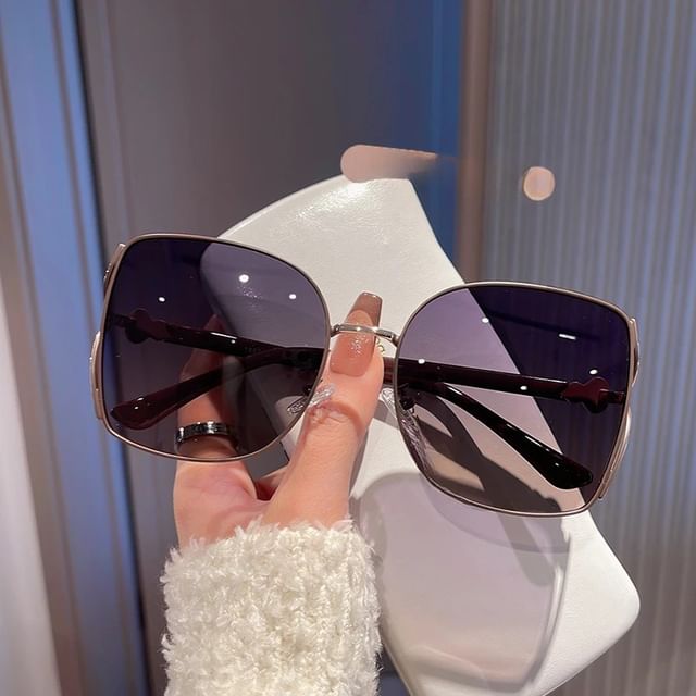 / Polished Cleaning Square Cloth Pouch Set Frame Sunglasses Metal Case Oversized