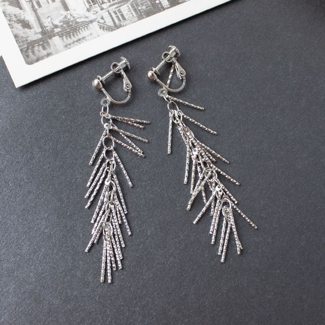 Drop Earring / Fringed Clip-On