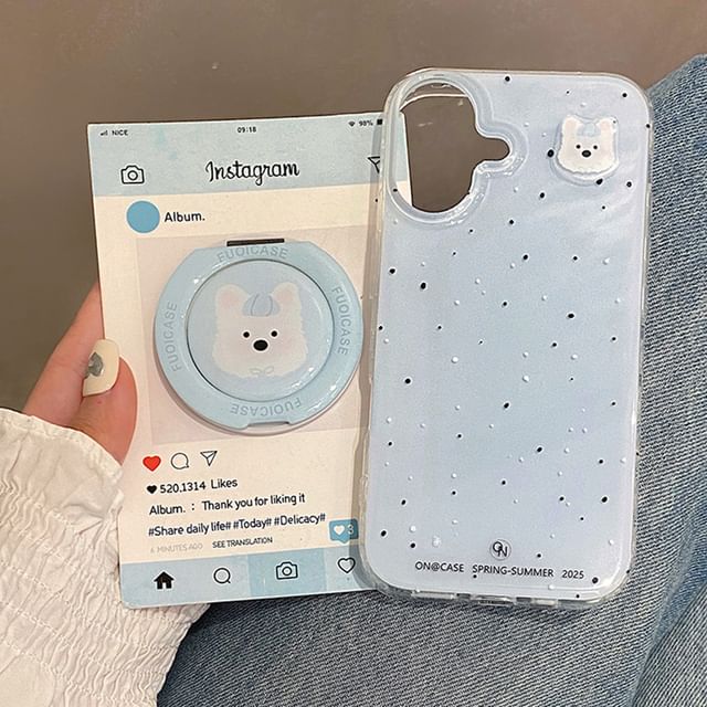 Case Splattered (Compatible with Set MagSafe) Phone Magnetic / Dog Stand