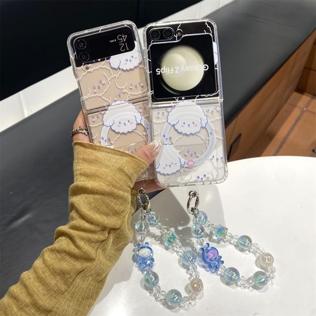 Dog Suction / Print Strap Set Phone Magnetic Case