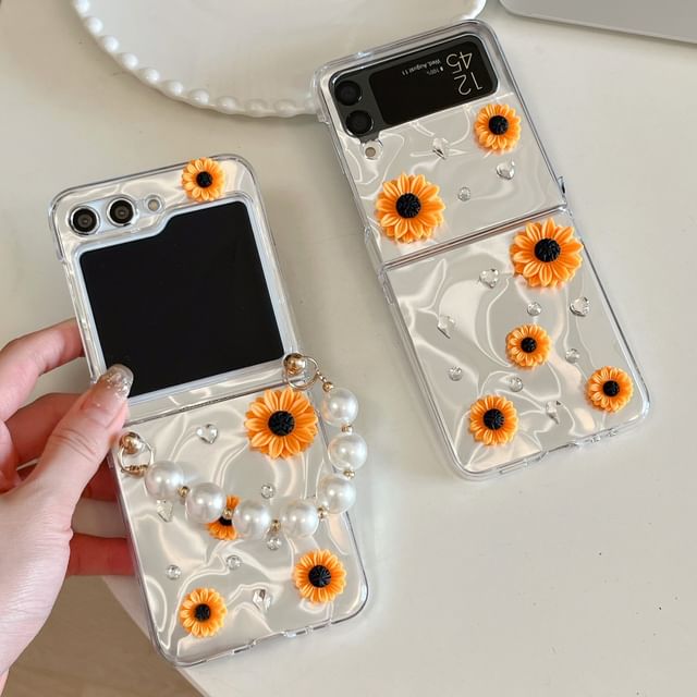 Set Sunflower Strap Phone Case /