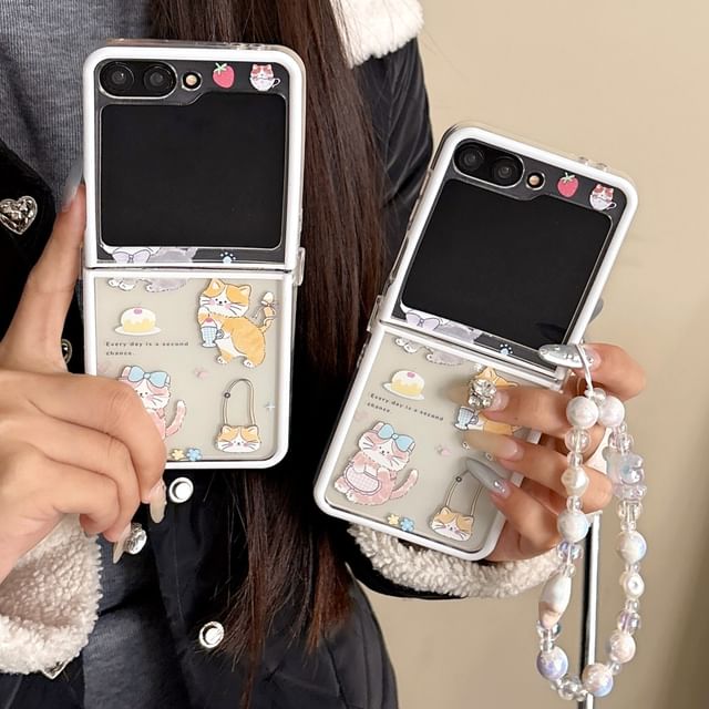 Print Cat Phone / Strap Set Case