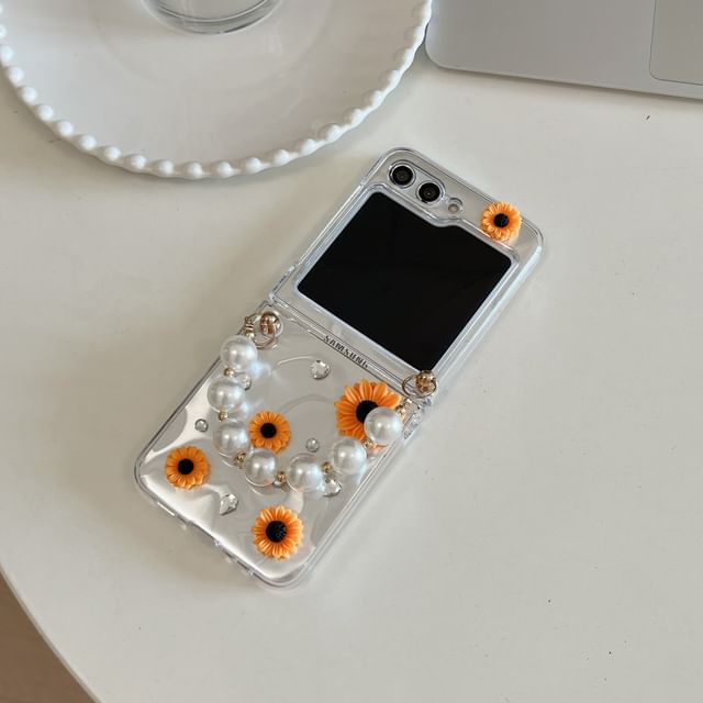 Set Sunflower Strap Phone Case /