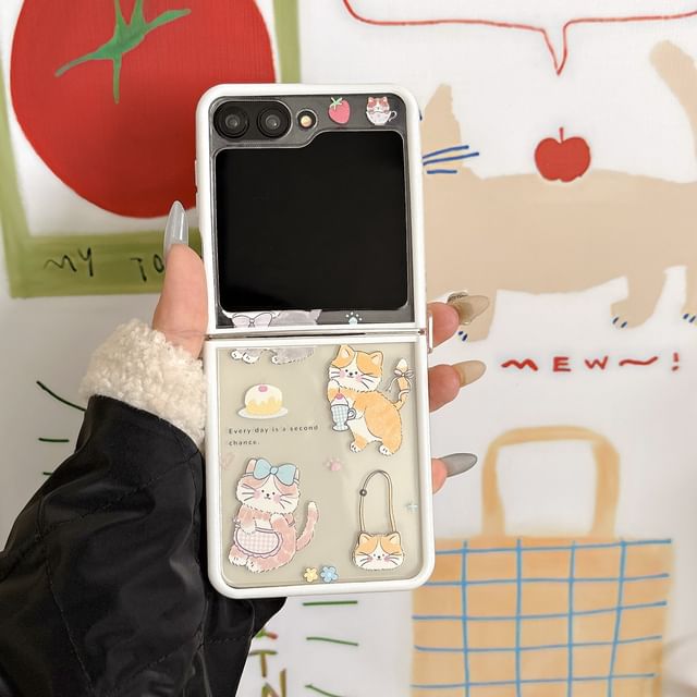 Print Cat Phone / Strap Set Case