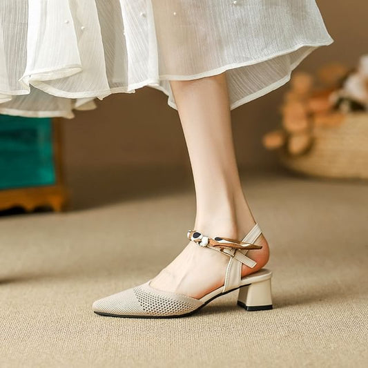 Heel Pointed Sandals Chunky