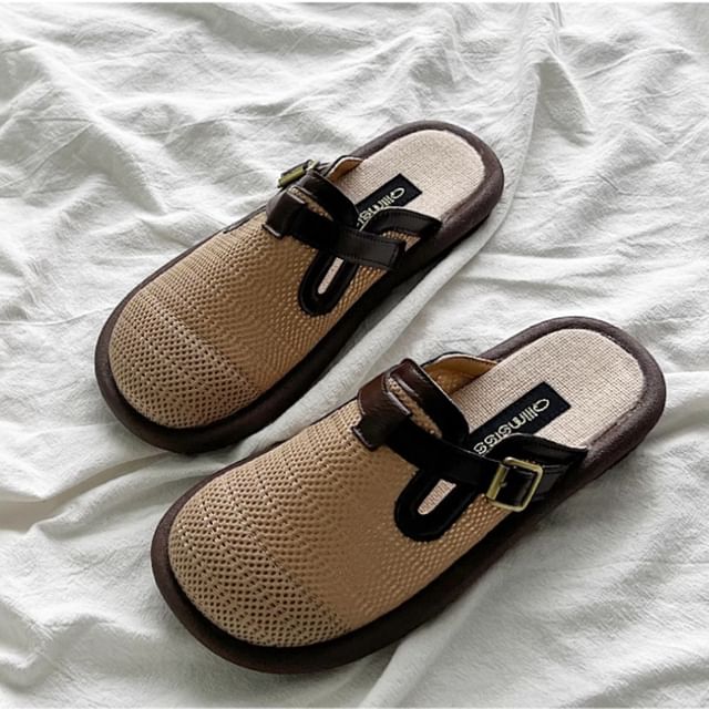 Panel Mules Buckled