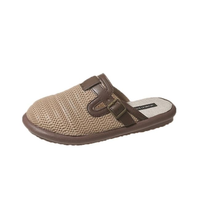 Panel Mules Buckled