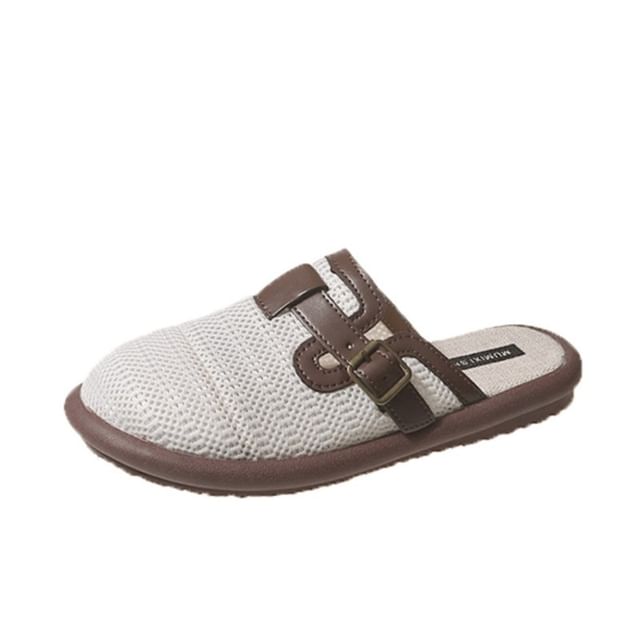 Panel Mules Buckled