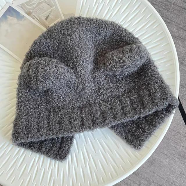 Knit Ear Hat (Various Trapper Designs) Bear