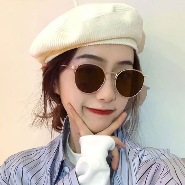 Round Sunglasses Metal Frame