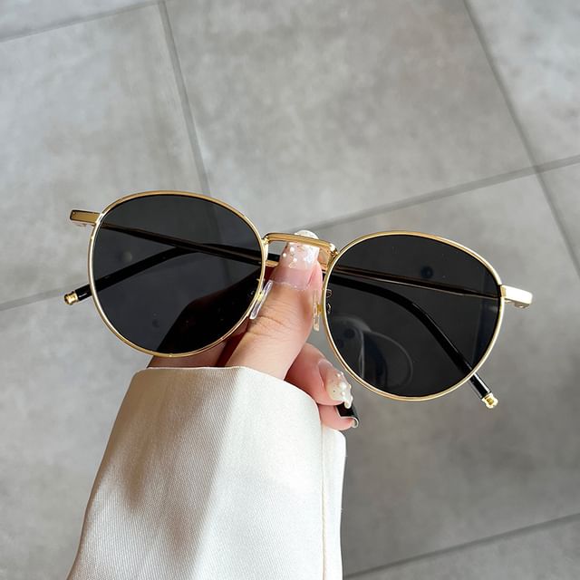 Round Sunglasses Metal Frame
