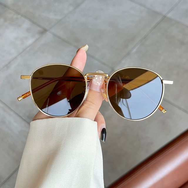 Round Sunglasses Metal Frame