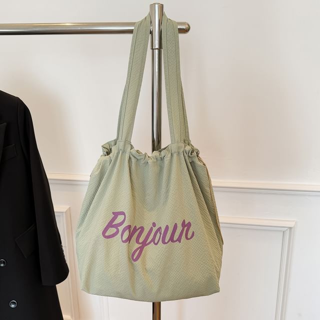 Canvas Lettering Bag Tote