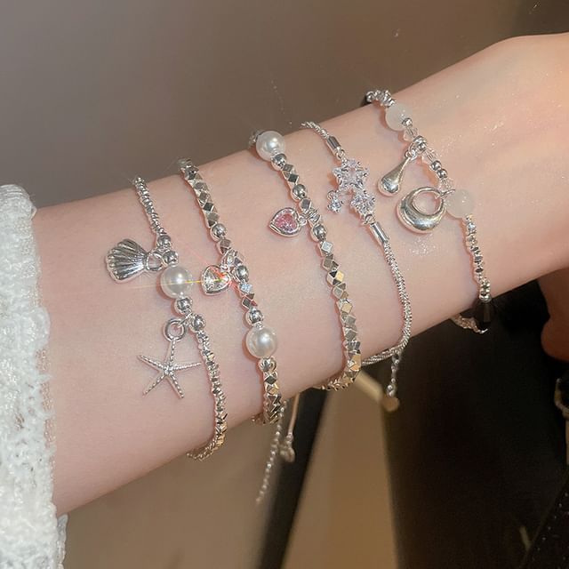 Beaded Bracelet Pearl Faux