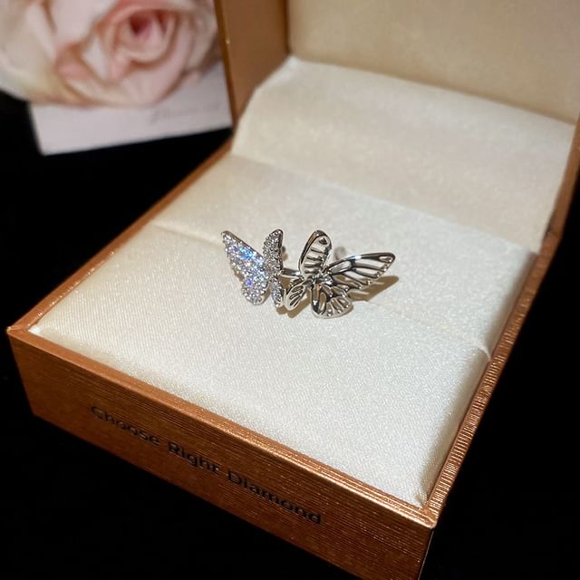 Rhinestone Butterfly Cuff Ear