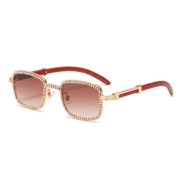 Frame Square Sunglasses Rhinestone