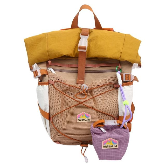 Color Backpack Block Zip