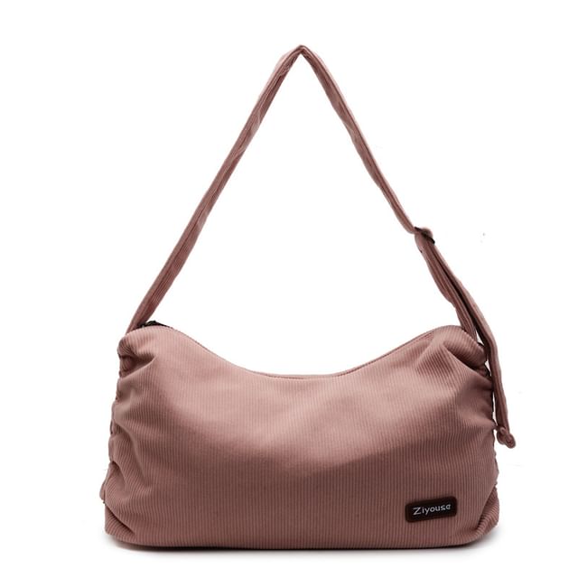 Bag Striped Corduroy Shoulder