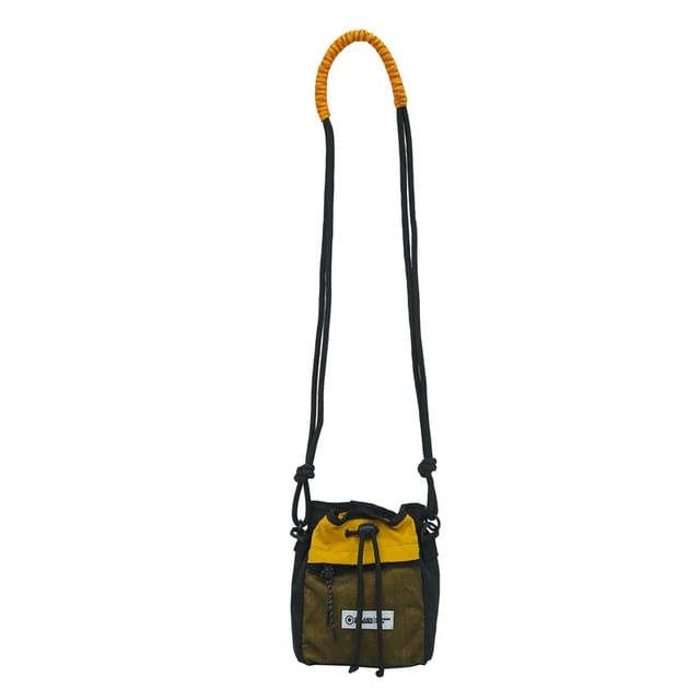 Drawstring Color Block Crossbody Bag