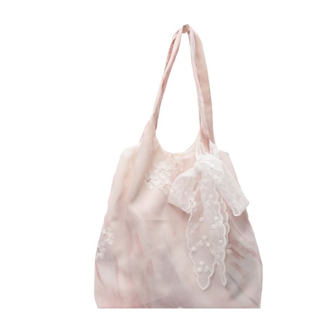 Lace Tote Panel Bag