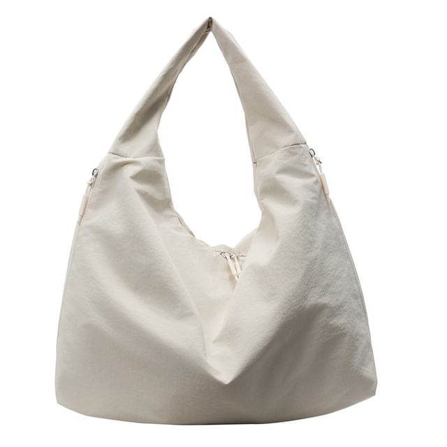Plain Zip Shoulder Bag