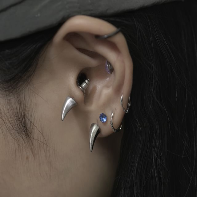 Unisex Fangs Punk Earrings