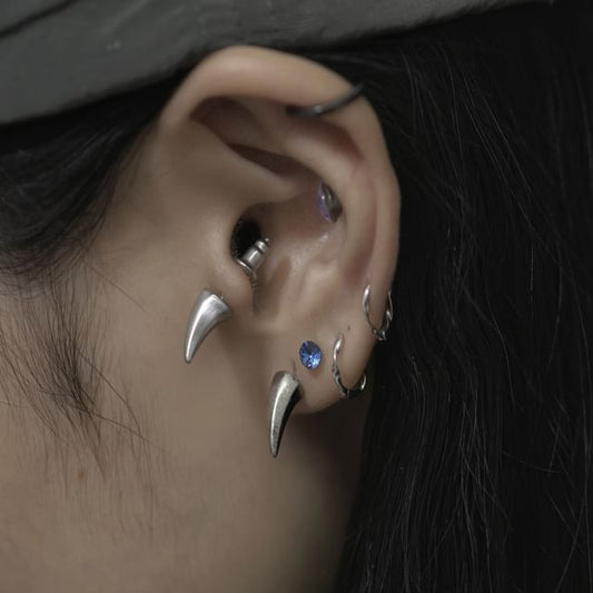 Unisex Fangs Punk Earrings