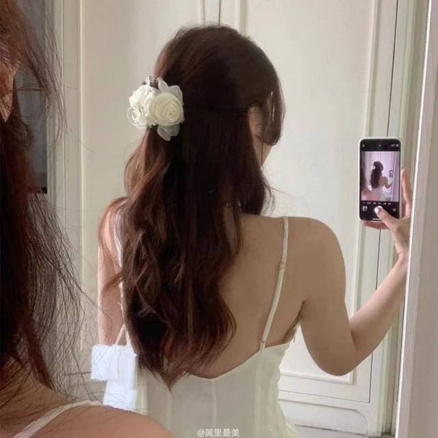 Fabric Claw Hair Flower