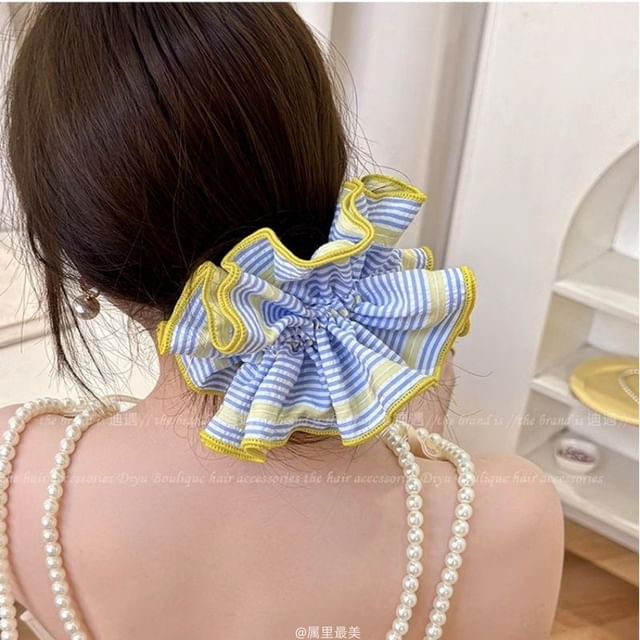 Ruffled Scrunchie Striped