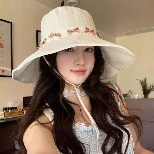 Bow Applique Sun Hat