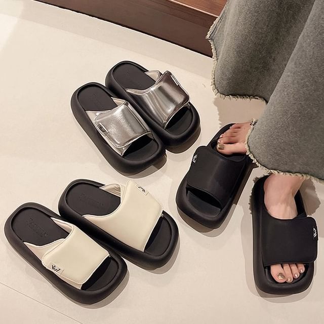 Sandals Platform Adhesive Strap